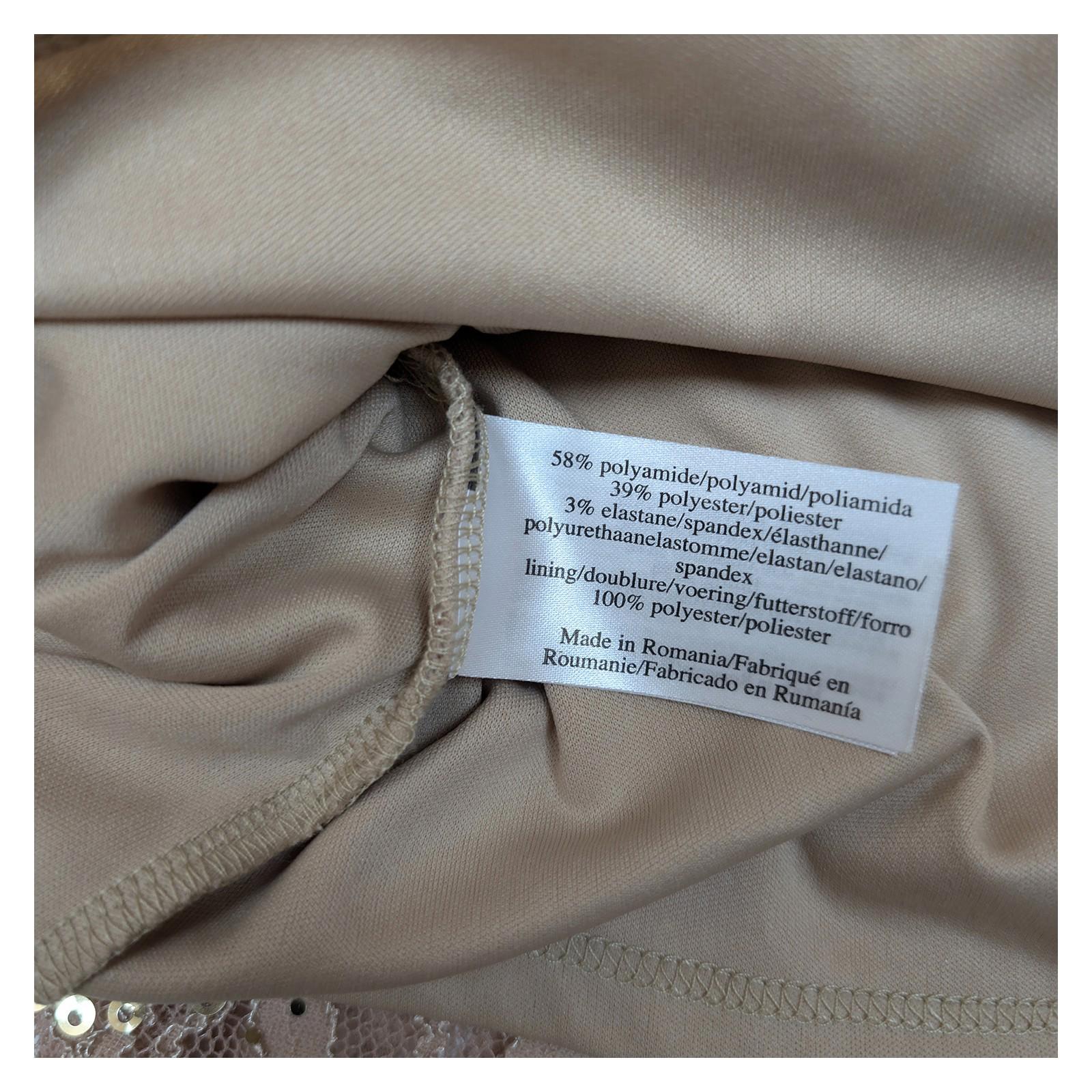 Laura Ashley Sequin Lace Top UK 16 Beige Gold Wrap V - Neck 3/4 Sleeve Blouse by Laura Ashley – | RewearableUK