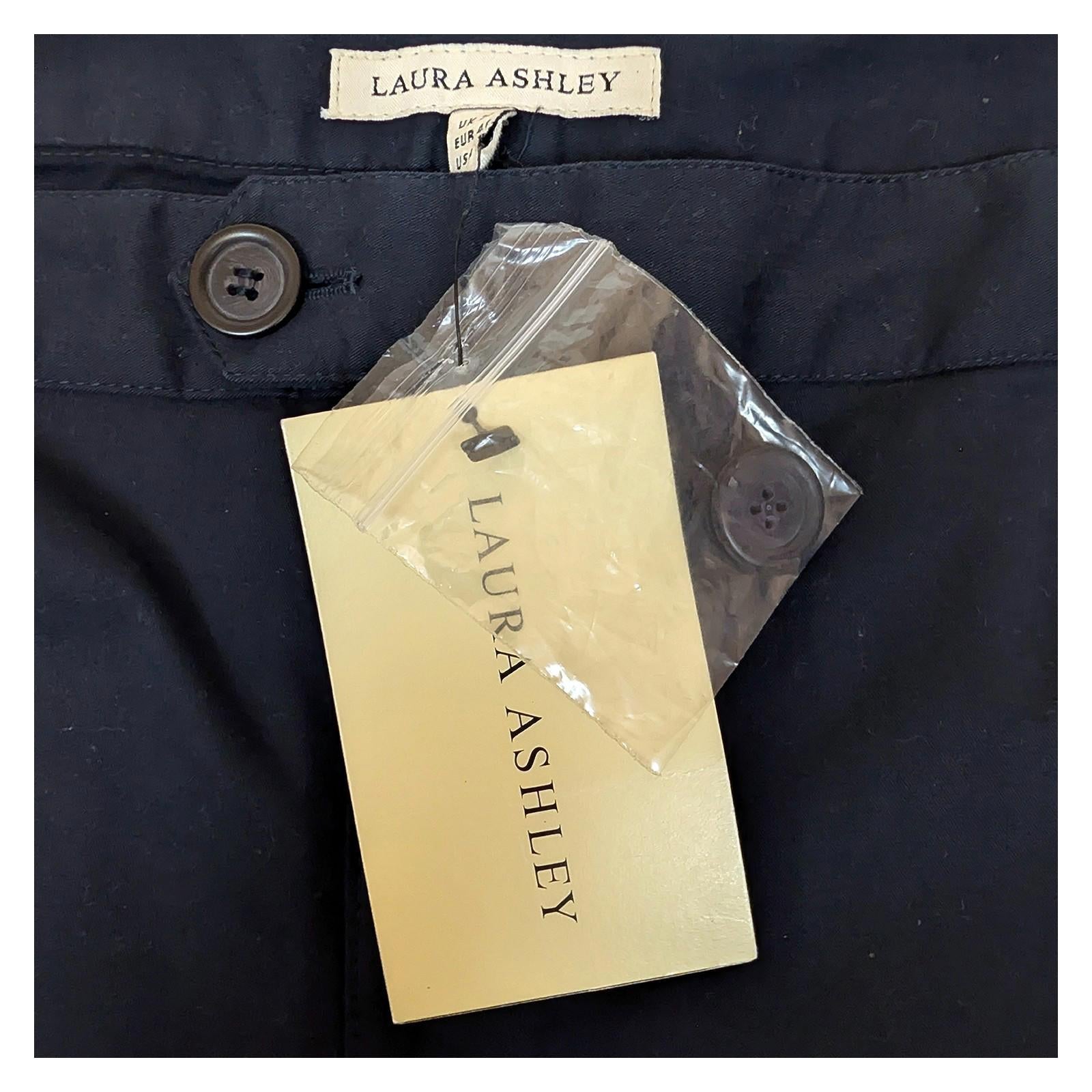 laura ashley women navy cotton chinos trousers uk 20 eur 46 new with tags by Laura Ashley – | RewearableUK
