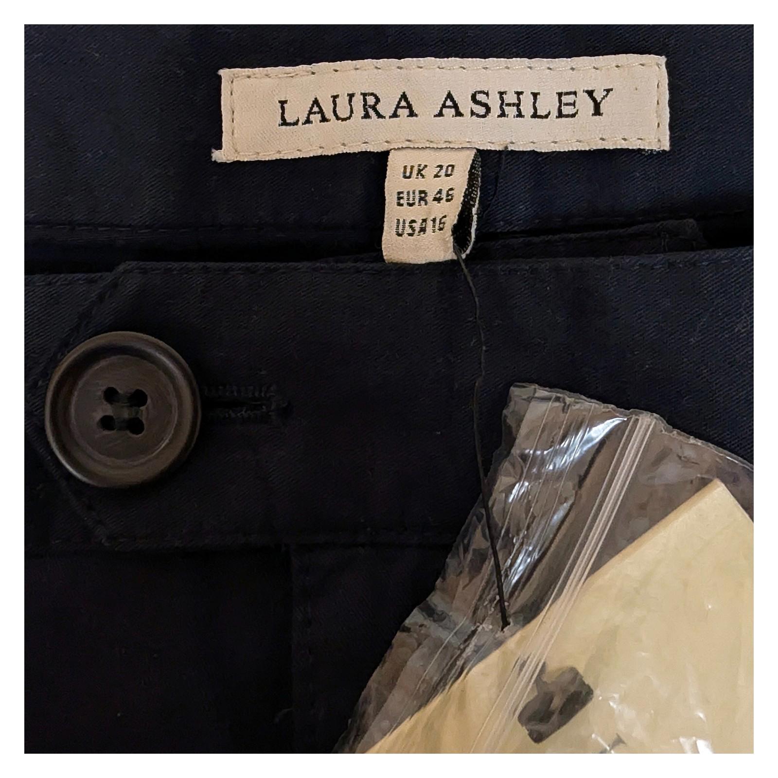 laura ashley women navy cotton chinos trousers uk 20 eur 46 new with tags by Laura Ashley – | RewearableUK