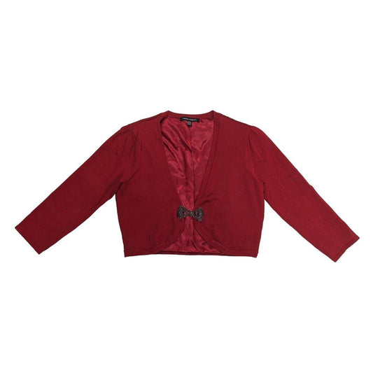 laura ashley womens red cropped cardigan bolero size uk 12 ornate clasp by Laura Ashley – | RewearableUK