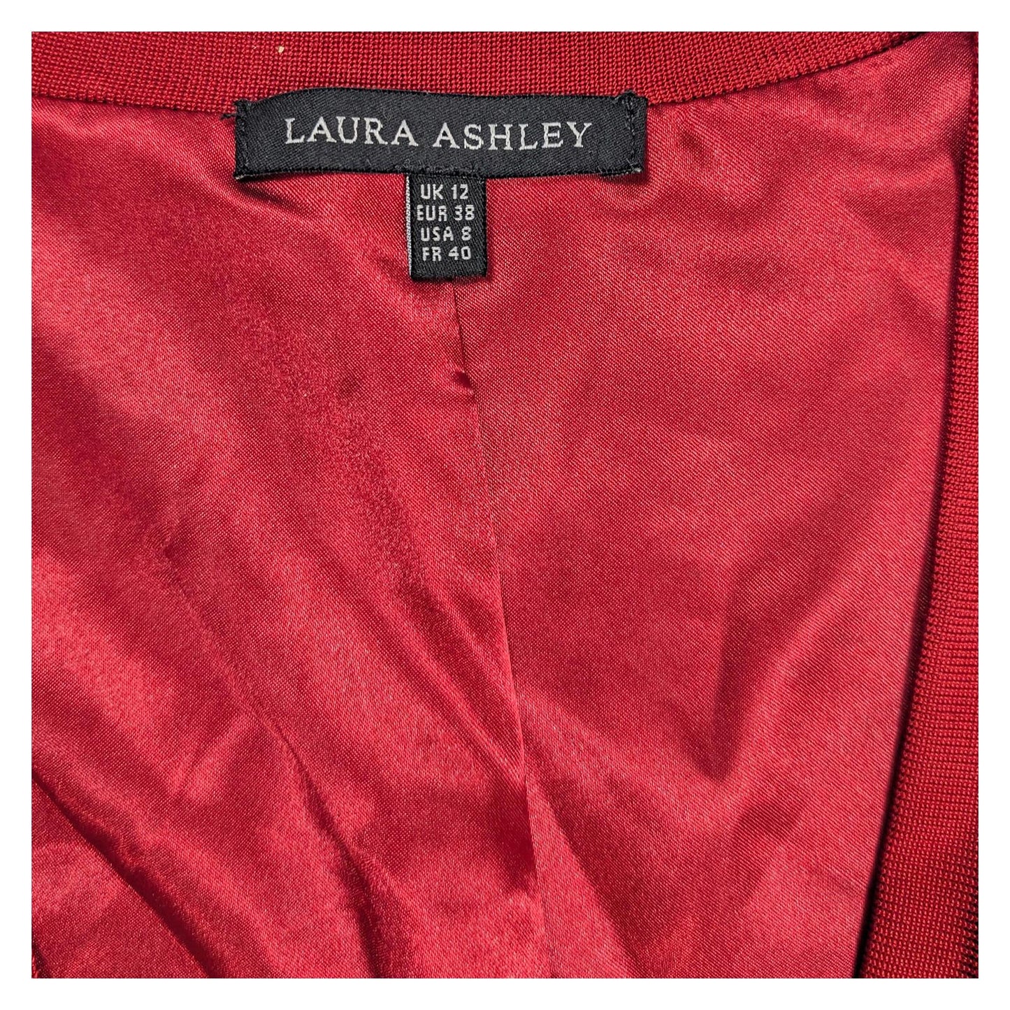 laura ashley womens red cropped cardigan bolero size uk 12 ornate clasp by Laura Ashley – | RewearableUK
