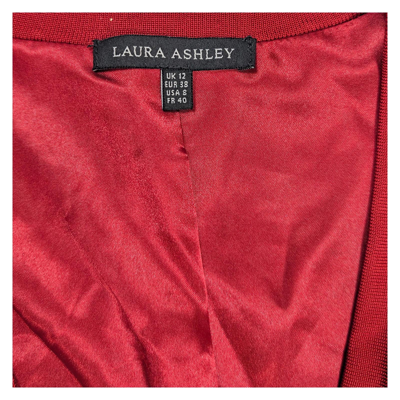 laura ashley womens red cropped cardigan bolero size uk 12 ornate clasp by Laura Ashley – | RewearableUK