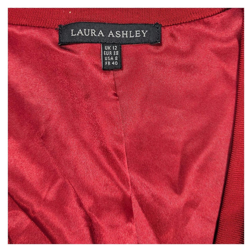 laura ashley womens red cropped cardigan bolero size uk 12 ornate clasp by Laura Ashley – | RewearableUK
