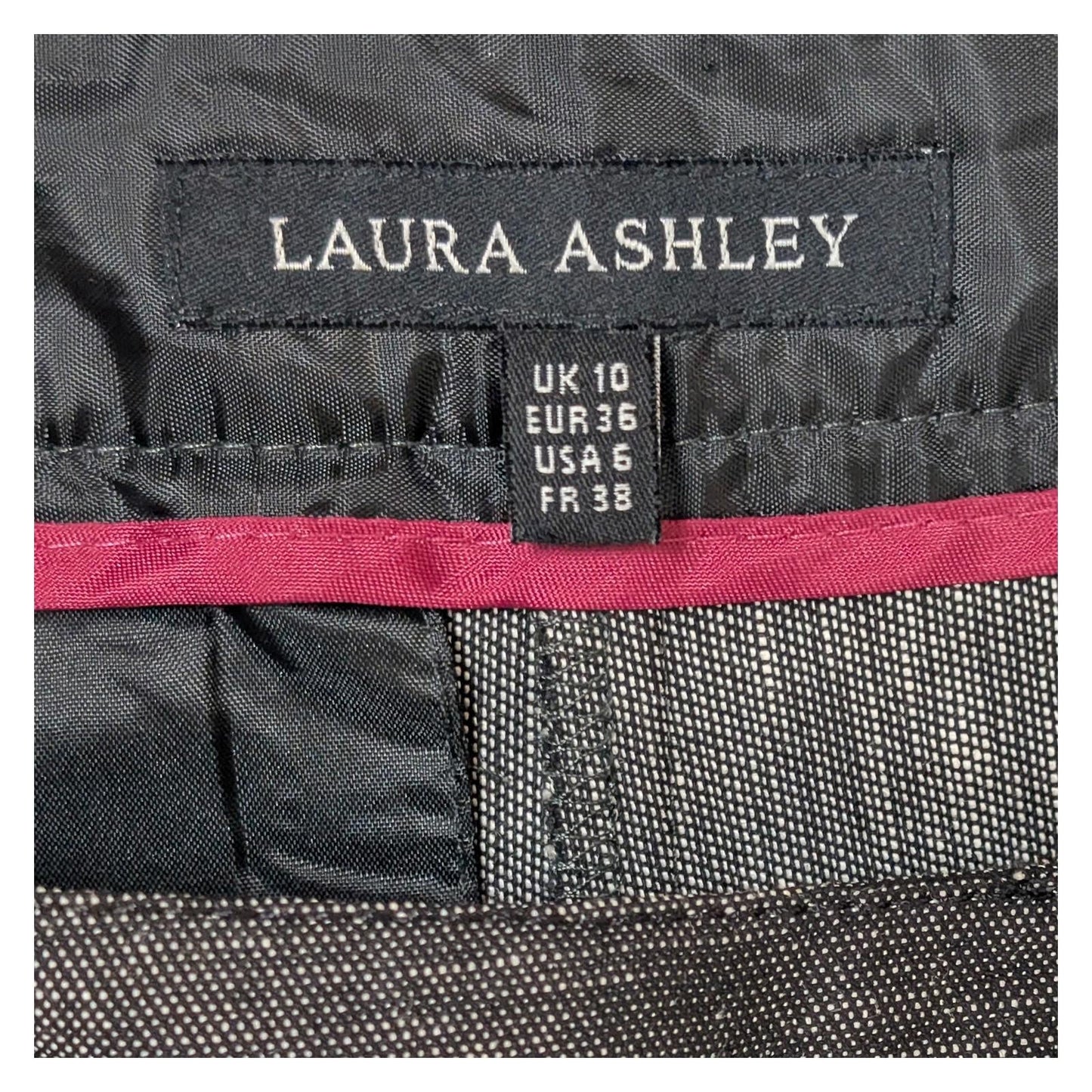 laura ashley womens wide leg trousers size uk 10 dark grey linen blend by Laura Ashley – | RewearableUK