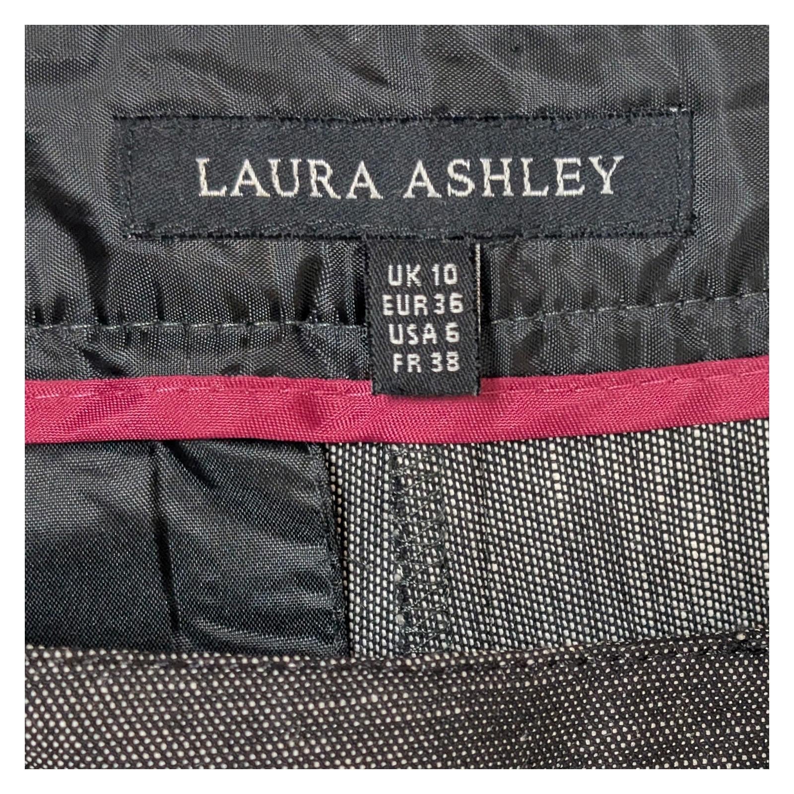 laura ashley womens wide leg trousers size uk 10 dark grey linen blend by Laura Ashley – | RewearableUK