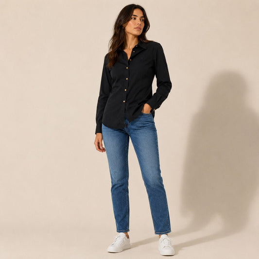 Lauren Ralph Lauren Black Cotton Shirt – Size L – product photo 1 | RewearableUK