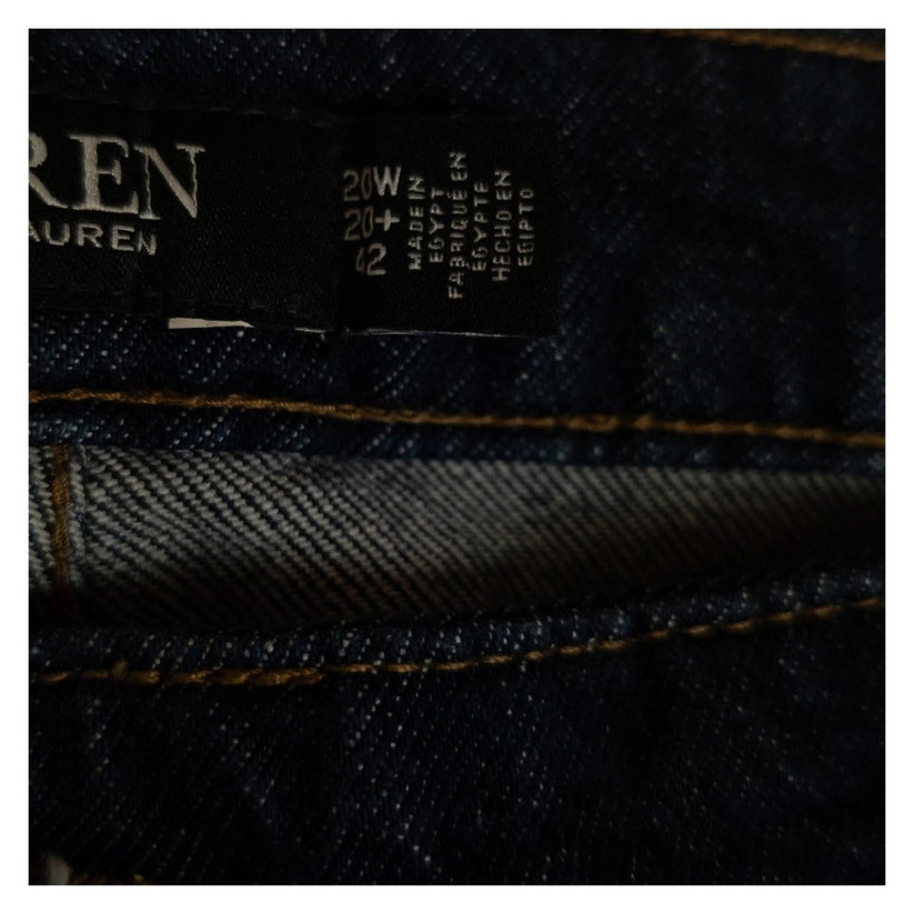 Lauren Ralph Lauren Jeans Plus Size 20W Dark Blue Denim Trousers Stretch LRL by Lauren Ralph Lauren – | RewearableUK