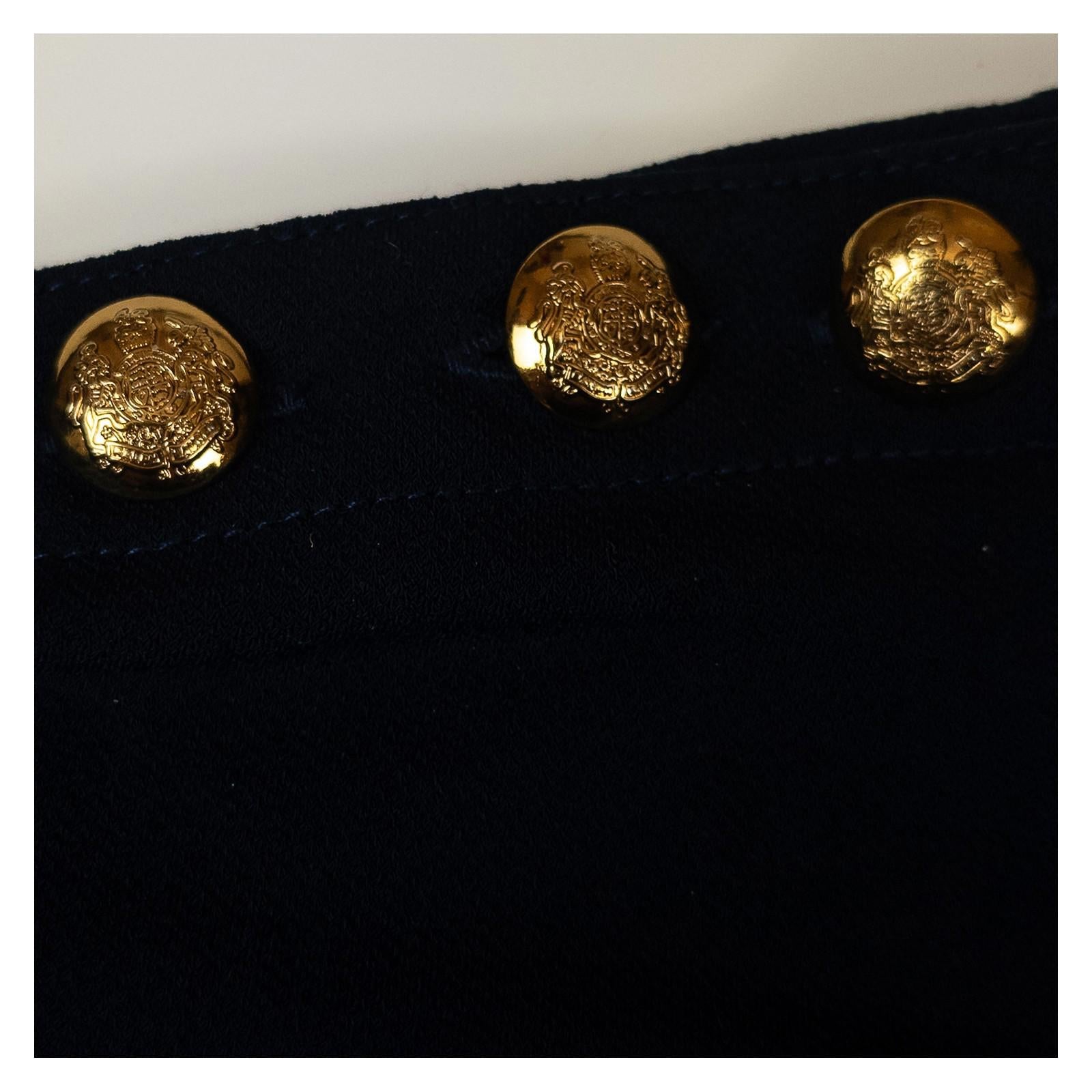 Lauren Ralph Lauren Navy Tunic Dress Size XS Gold Button Bell Sleeve Top Smart by Lauren Ralph Lauren – | RewearableUK