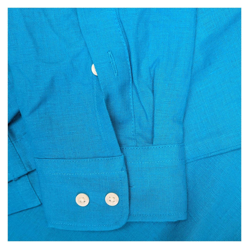 Lauren Ralph Lauren Petite Linen Tunic Top Size PS Small Turquoise Blue V - Neck by Lauren Ralph Lauren – | RewearableUK