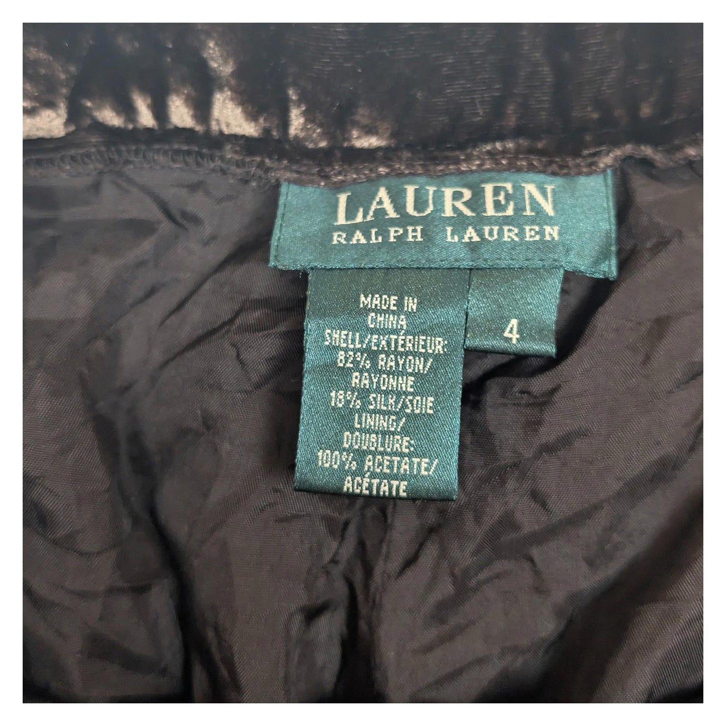 Lauren Ralph Lauren Silk Blend Velvet Trousers Size US 4 (UK 8) Brown Wide Leg by Lauren Ralph Lauren – | RewearableUK