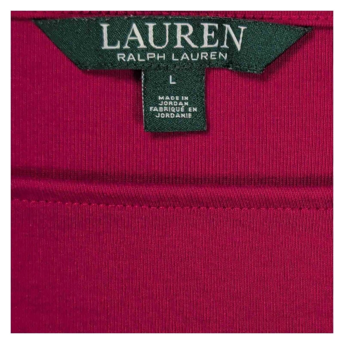 Lauren Ralph Lauren Top Women L Magenta Square Neck Long Sleeve Button Cuff – product photo 3 | RewearableUK