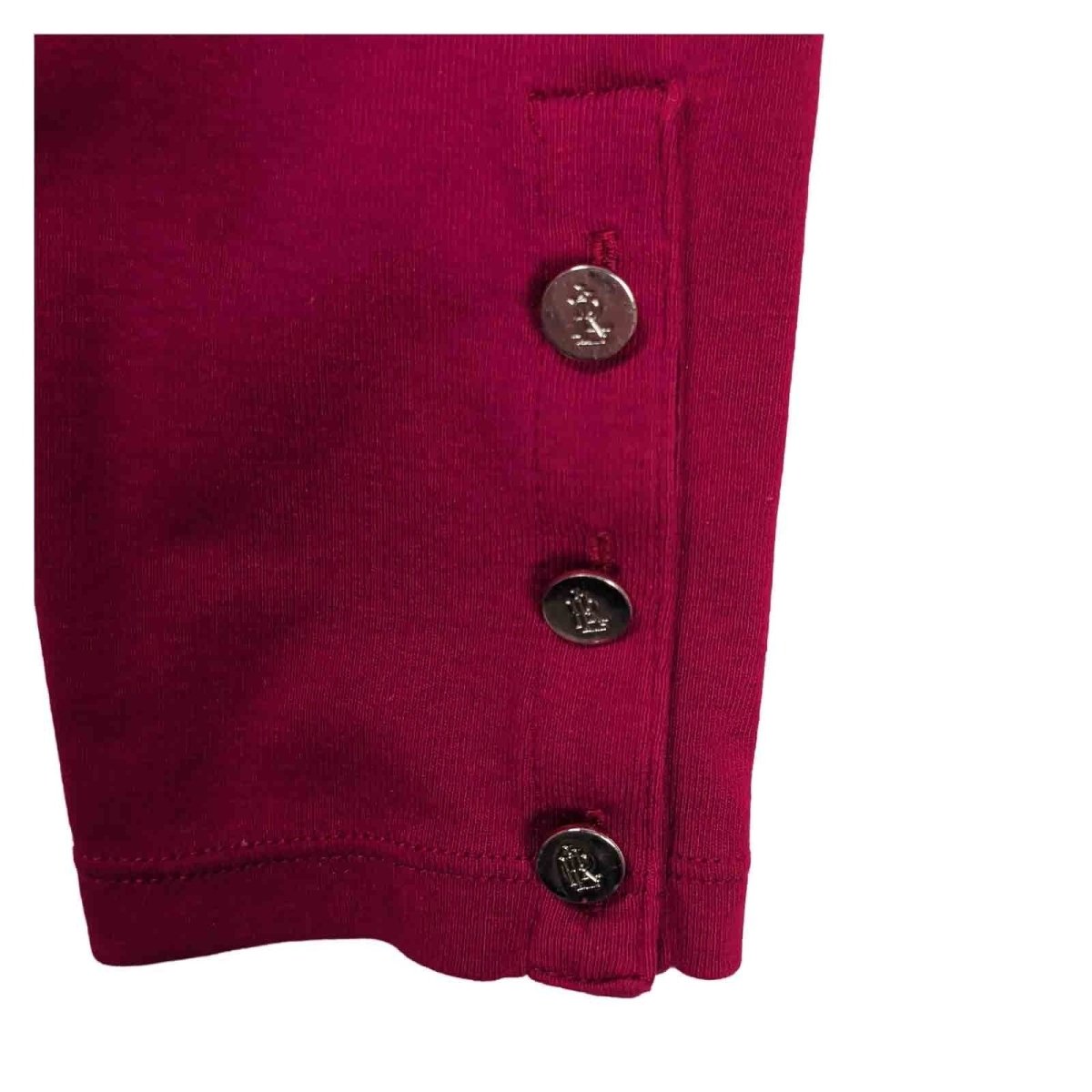 Lauren Ralph Lauren Top Women L Magenta Square Neck Long Sleeve Button Cuff – product photo 2 | RewearableUK