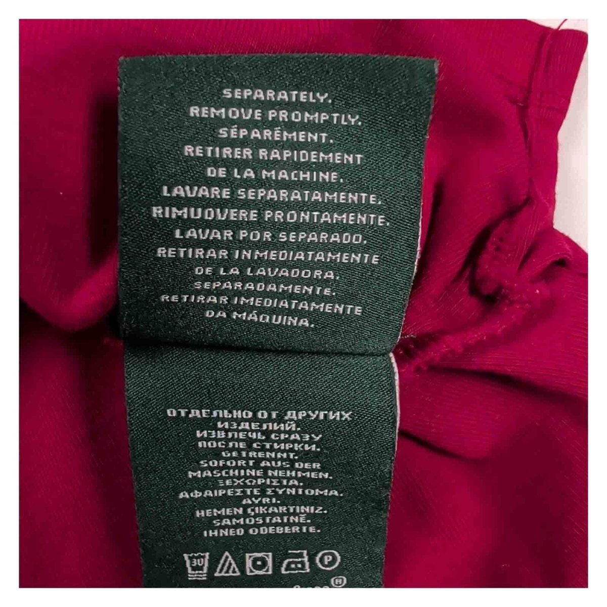 Lauren Ralph Lauren Top Women L Magenta Square Neck Long Sleeve Button Cuff – product photo 4 | RewearableUK