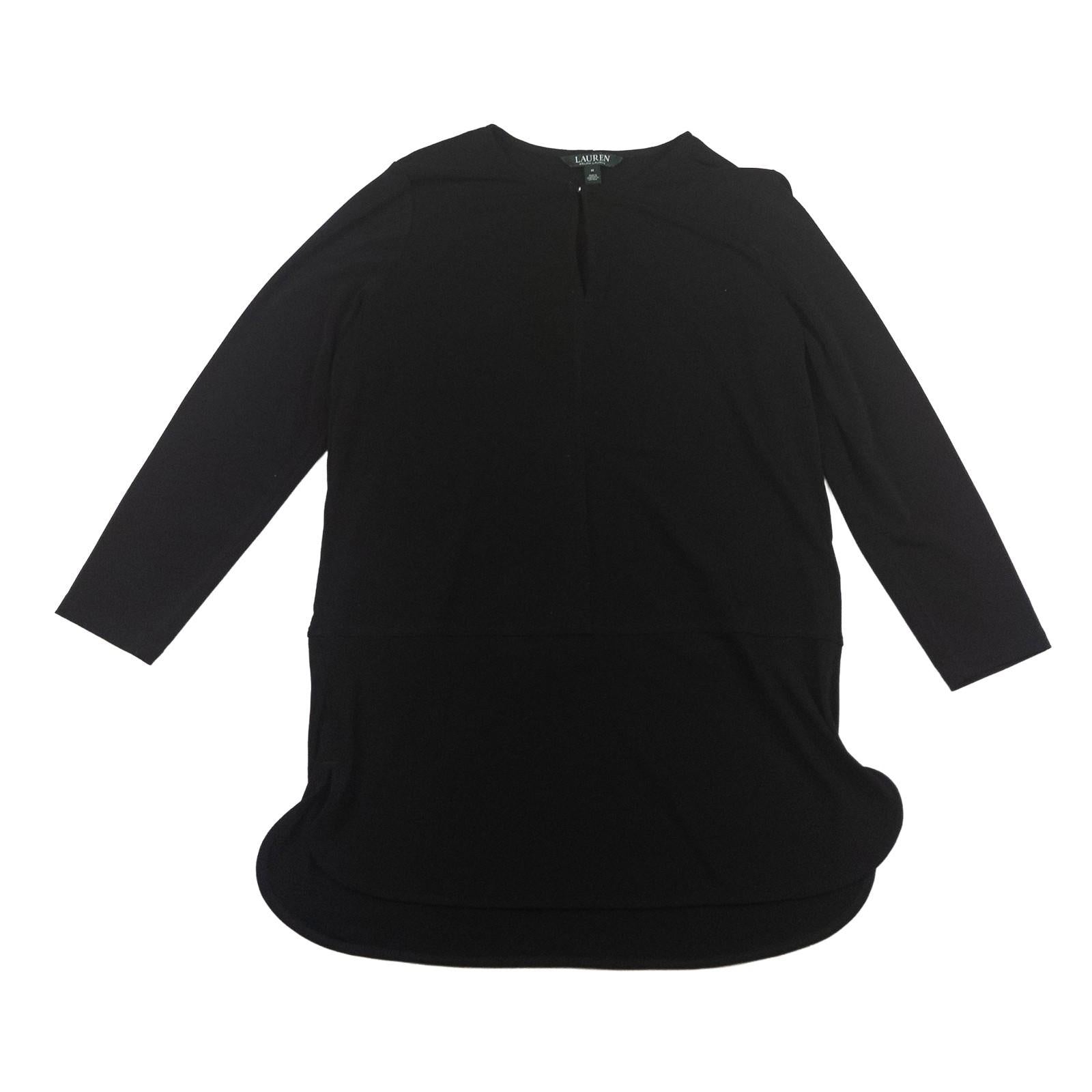 Lauren Ralph Lauren Tunic Dress Size M Black Cold Shoulder Jersey Long Sleeve by Lauren Ralph Lauren – | RewearableUK