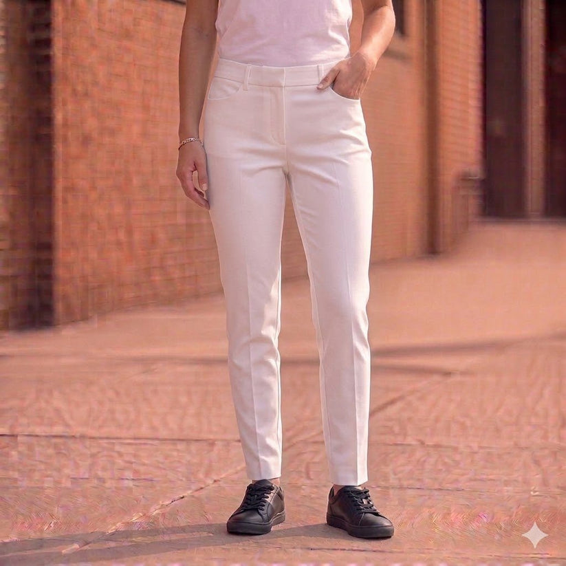 Lauren Ralph Lauren White Slim Tailored Trousers Womens UK 8 by Lauren Ralph Lauren – trousers | RewearableUK