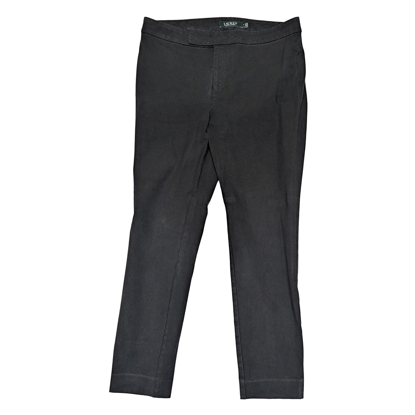 lauren ralph lauren womens black stretch cotton blend trousers size 4 by Lauren Ralph Lauren – | RewearableUK