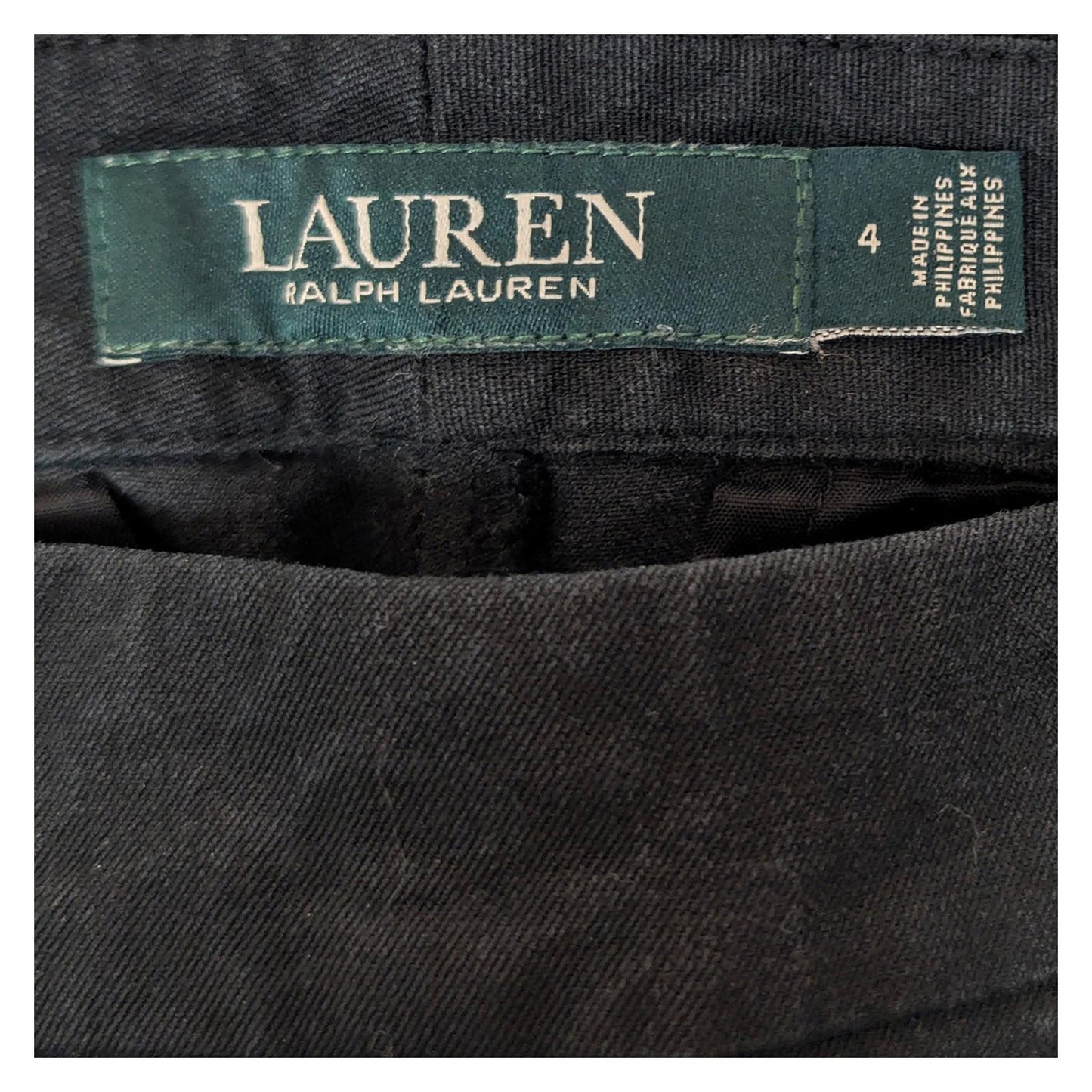 lauren ralph lauren womens black stretch cotton blend trousers size 4 by Lauren Ralph Lauren – | RewearableUK