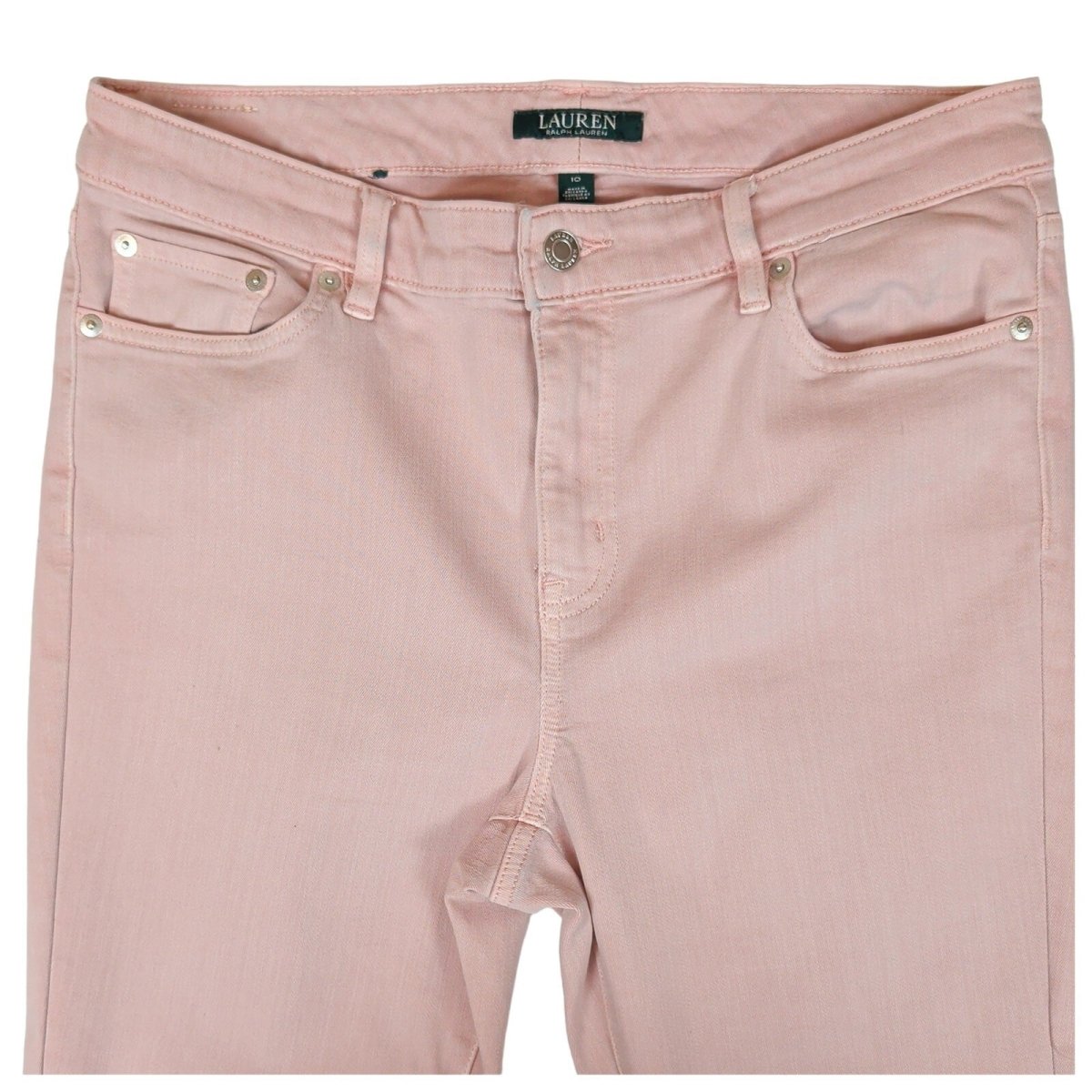 Lauren Ralph Lauren Women's Pink Skinny Cropped Jeans US 10 Stretch Denim – product photo 3 | RewearableUK