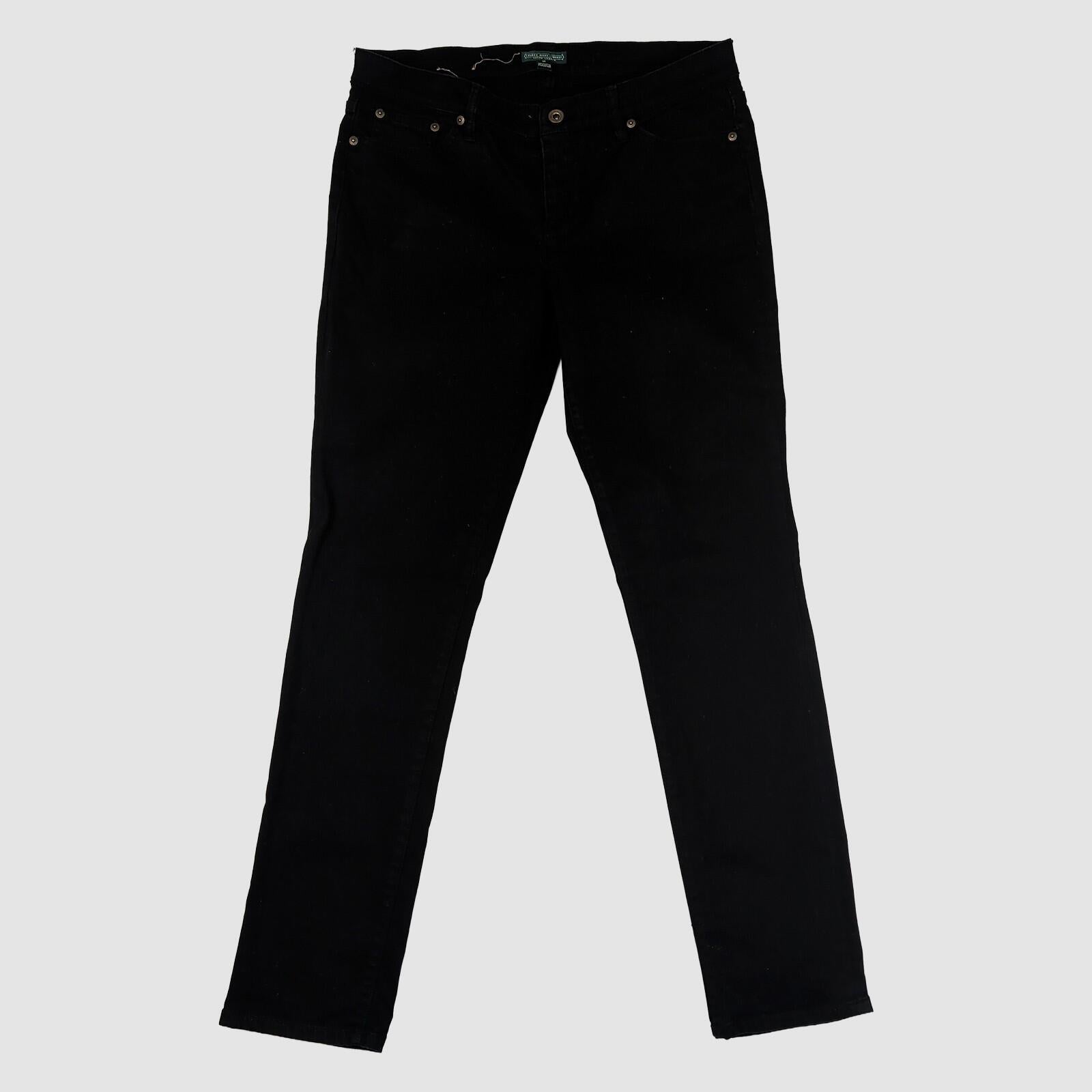 Lauren Ralph Lauren Womens Skinny Jeans Black Stretch Denim Size 10 Slim by Lauren Ralph Lauren – JEANS | RewearableUK