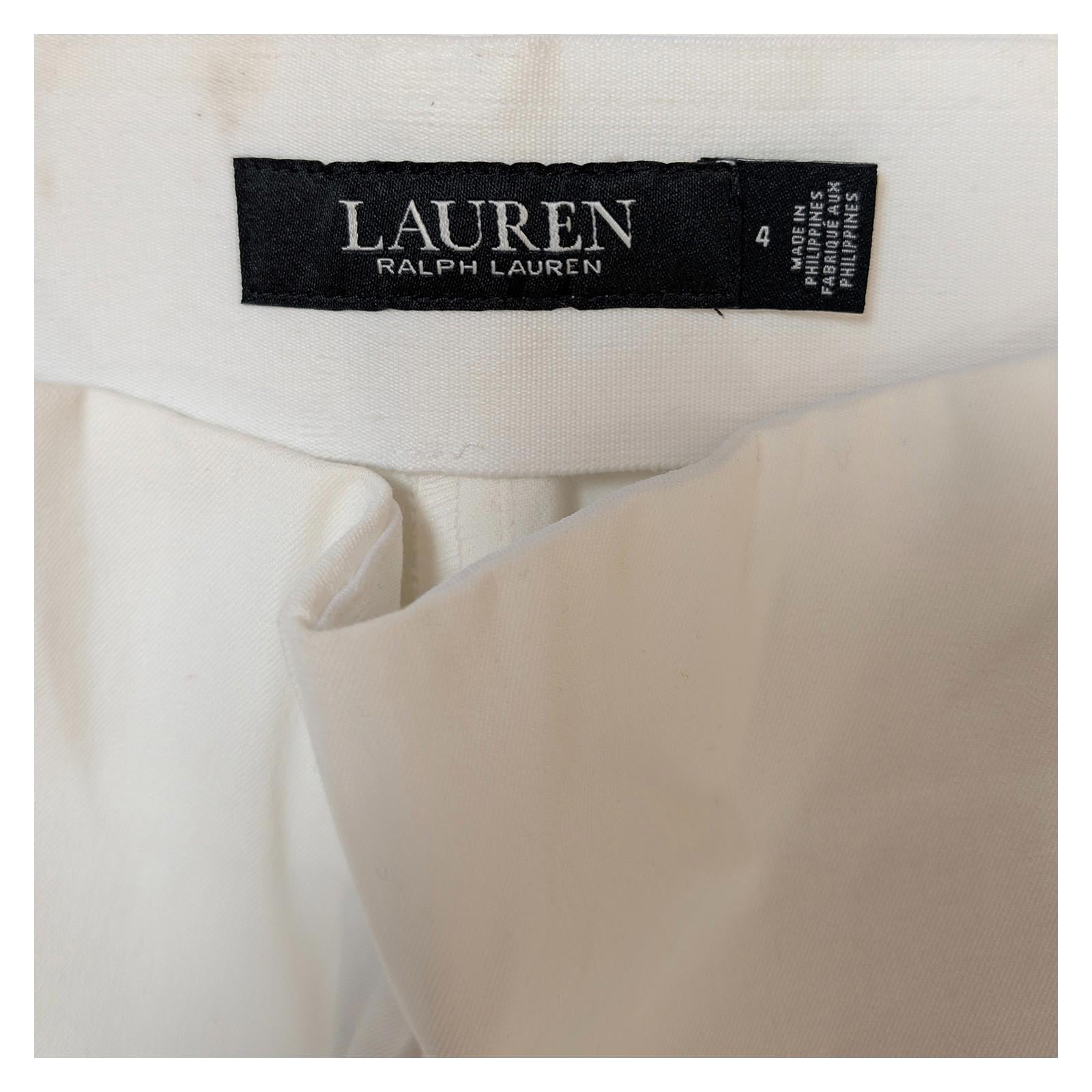 lauren ralph lauren womens trousers pants white size uk 8 us 4 slim nwt by Lauren Ralph Lauren – | RewearableUK