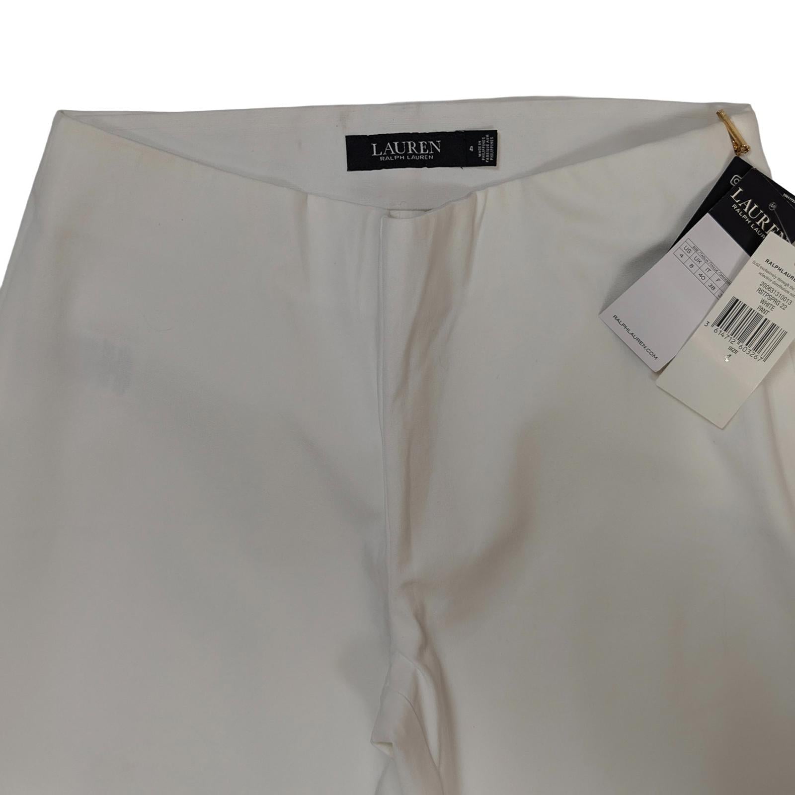 lauren ralph lauren womens trousers pants white size uk 8 us 4 slim nwt by Lauren Ralph Lauren – | RewearableUK