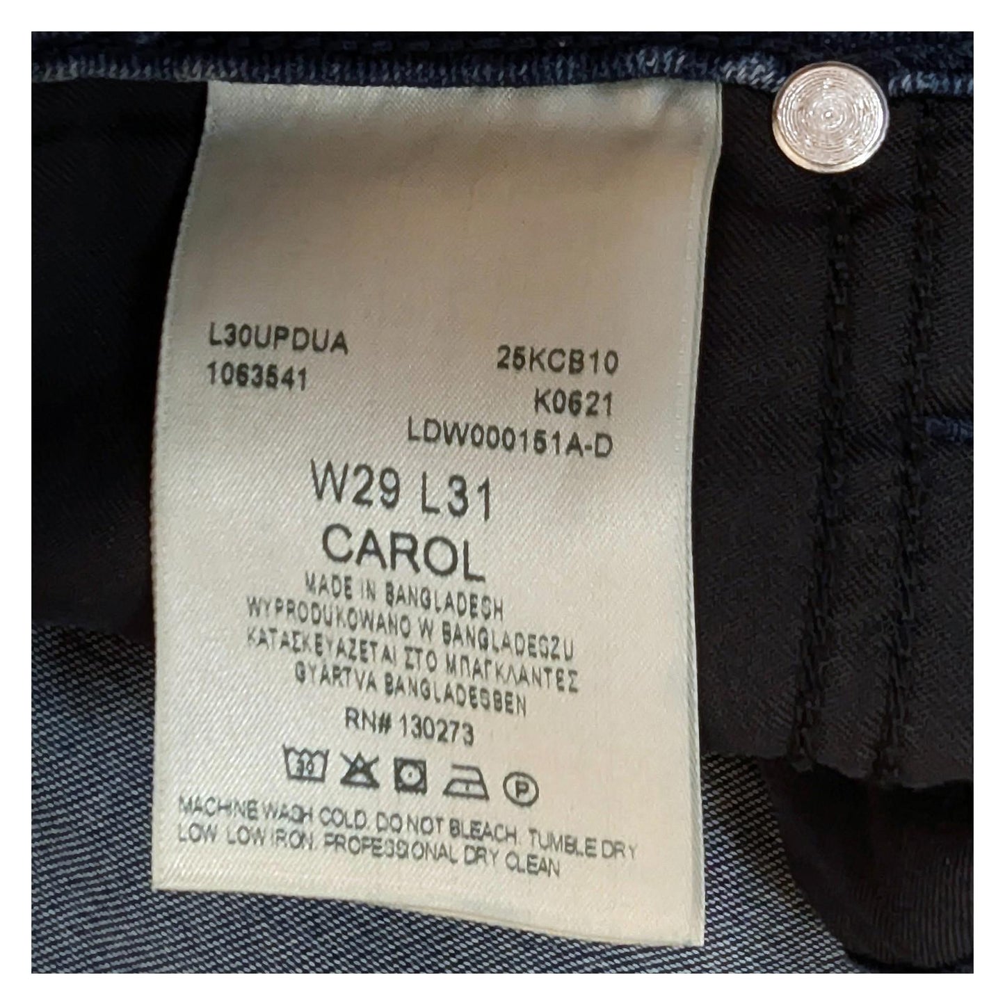 lee carol women size w29 l31 dark blue high rise straight leg denim jeans by Lee – | RewearableUK