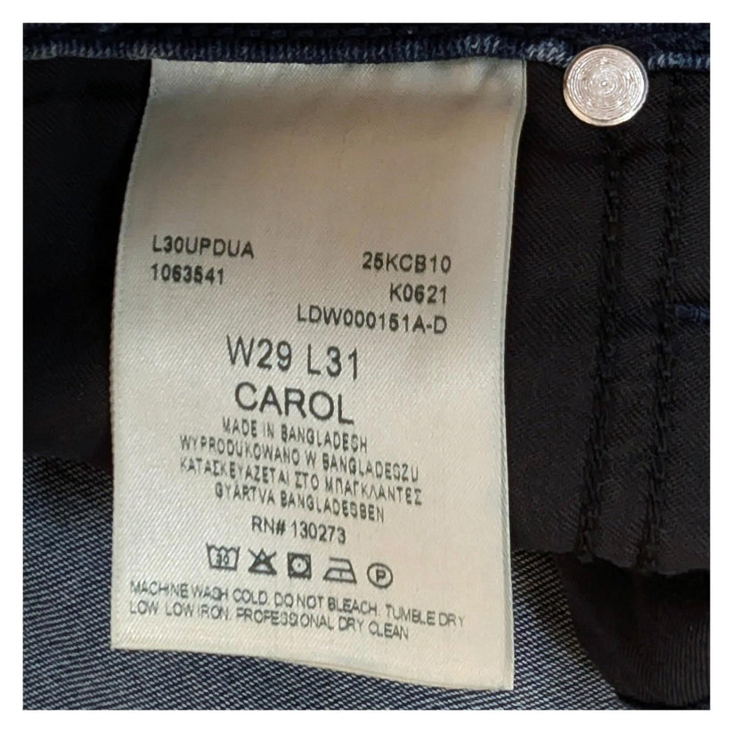 lee carol women size w29 l31 dark blue high rise straight leg denim jeans by Lee – | RewearableUK
