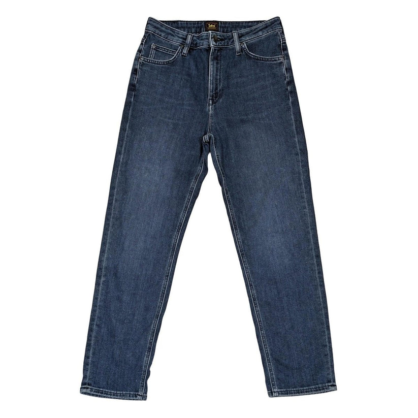 lee carol women size w29 l31 dark blue high rise straight leg denim jeans by Lee – | RewearableUK