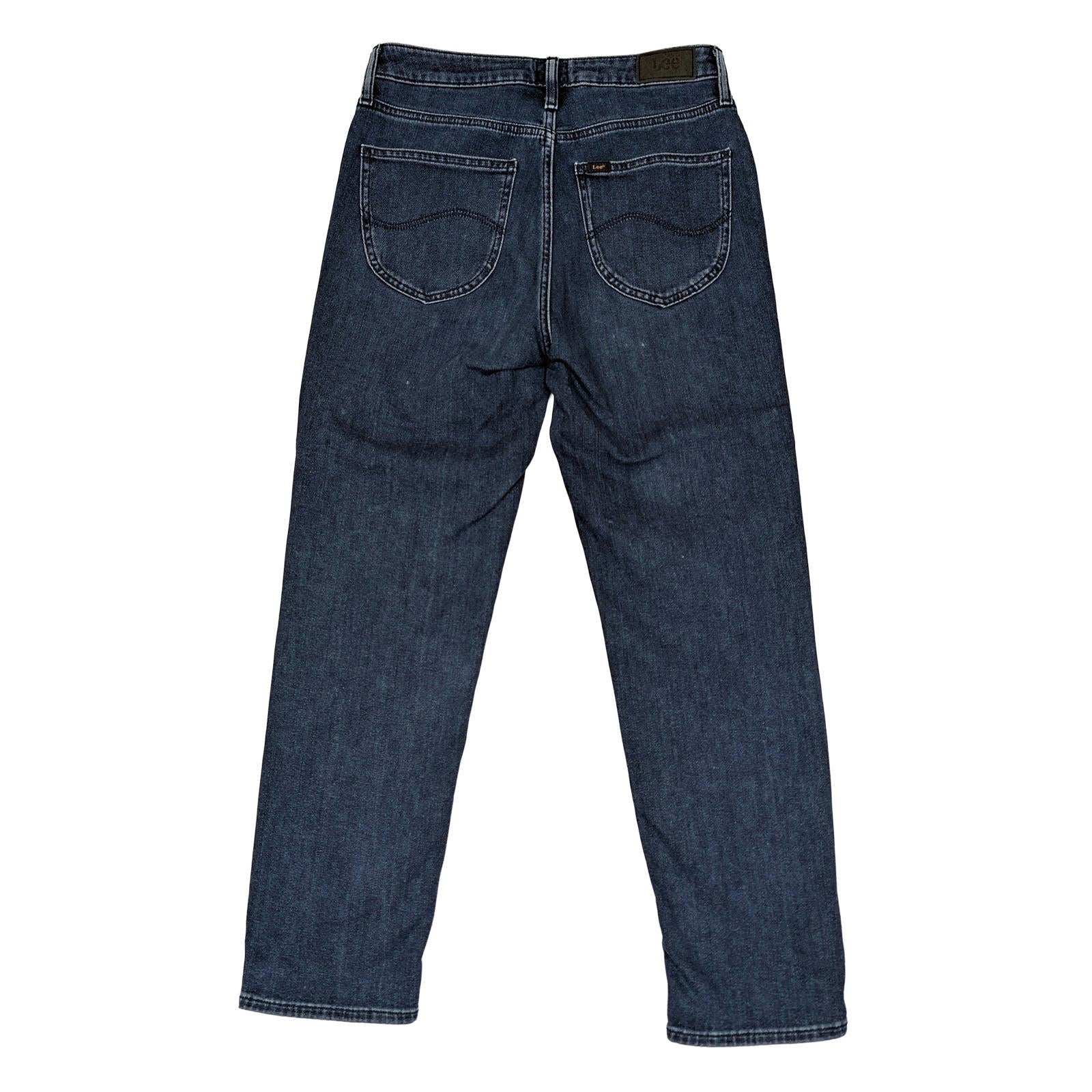 lee carol women size w29 l31 dark blue high rise straight leg denim jeans by Lee – | RewearableUK
