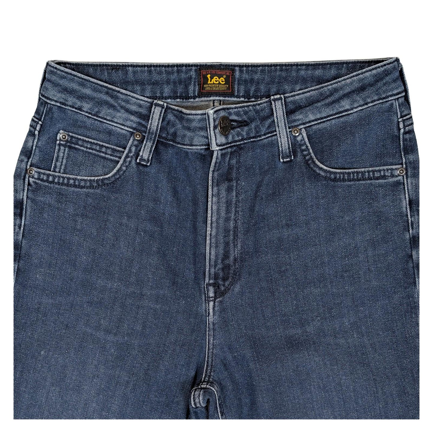 lee carol women size w29 l31 dark blue high rise straight leg denim jeans by Lee – | RewearableUK