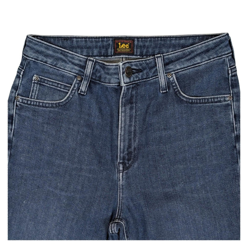 lee carol women size w29 l31 dark blue high rise straight leg denim jeans by Lee – | RewearableUK
