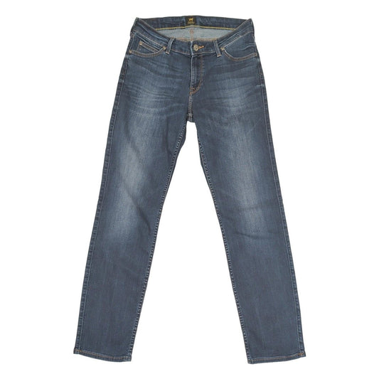 Lee Marion Straight Jeans Womens W29 L31 Mid Blue Stretch Deluxe Denim Pants by Lee – | RewearableUK