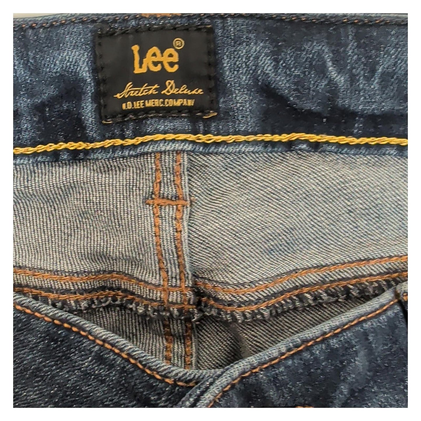 Lee Marion Straight Jeans Womens W29 L31 Mid Blue Stretch Deluxe Denim Pants by Lee – | RewearableUK