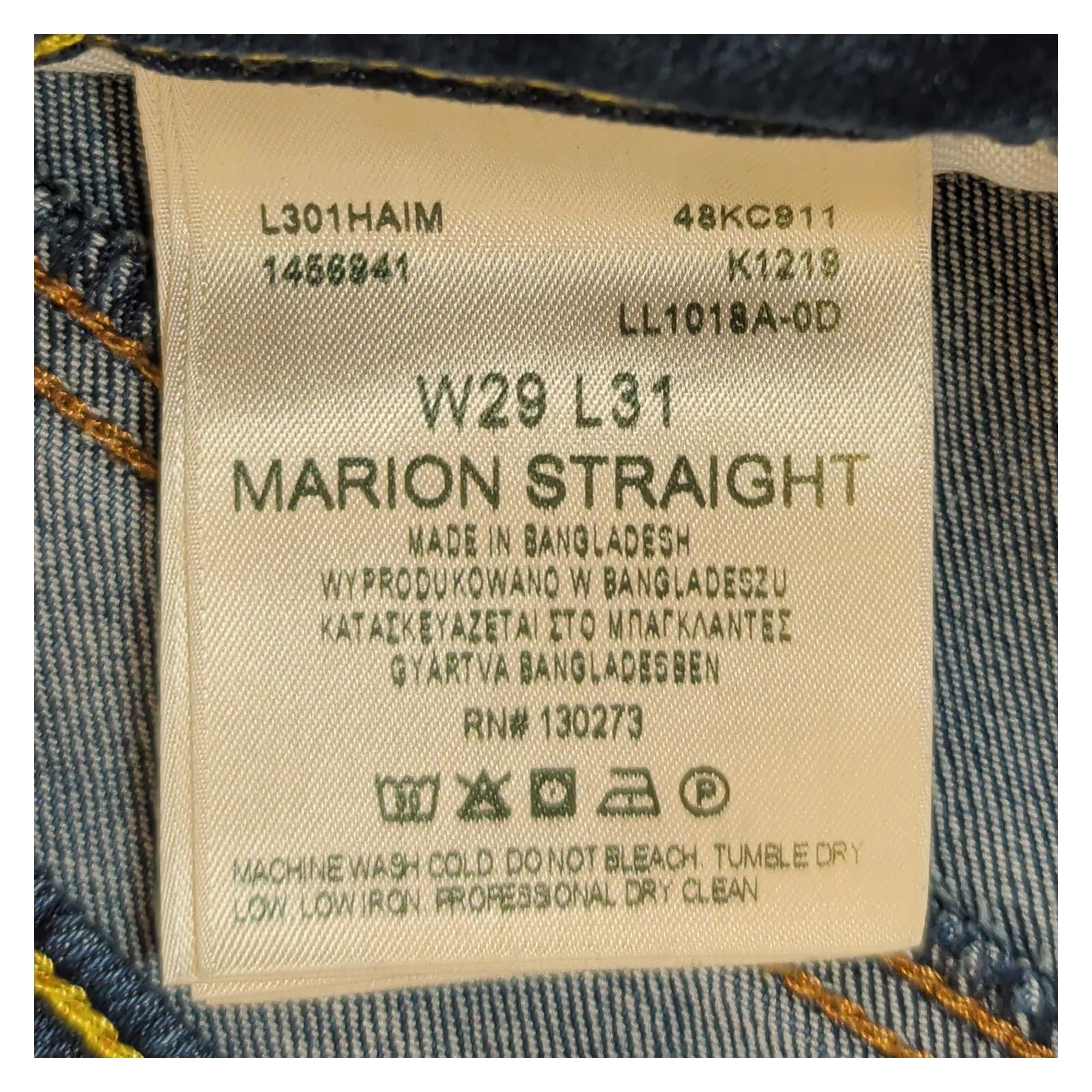 Lee Marion Straight Jeans Womens W29 L31 Mid Blue Stretch Deluxe Denim Pants by Lee – | RewearableUK