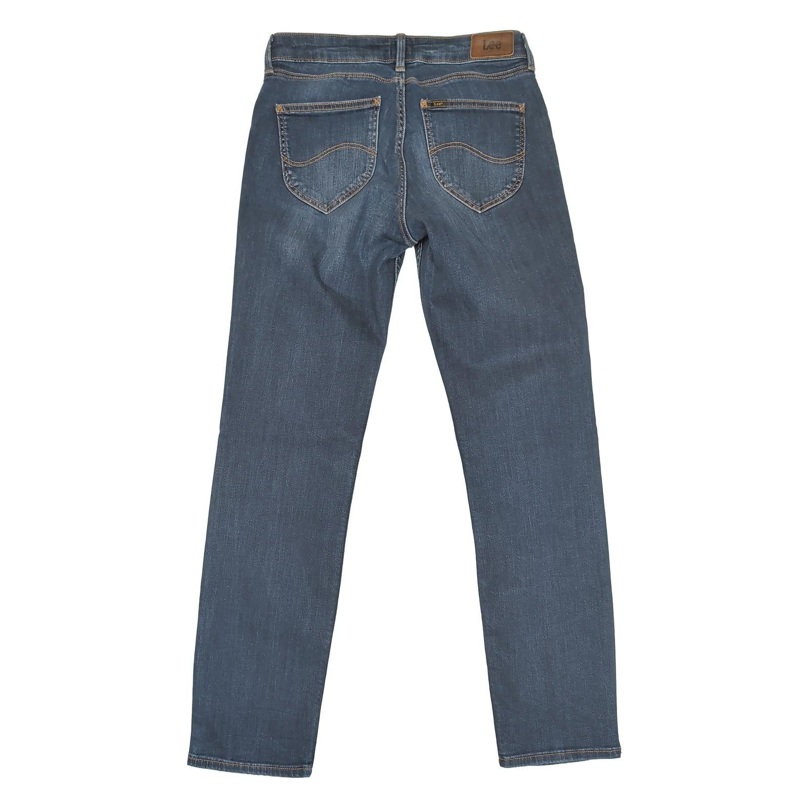 Lee Marion Straight Jeans Womens W29 L31 Mid Blue Stretch Deluxe Denim Pants by Lee – | RewearableUK