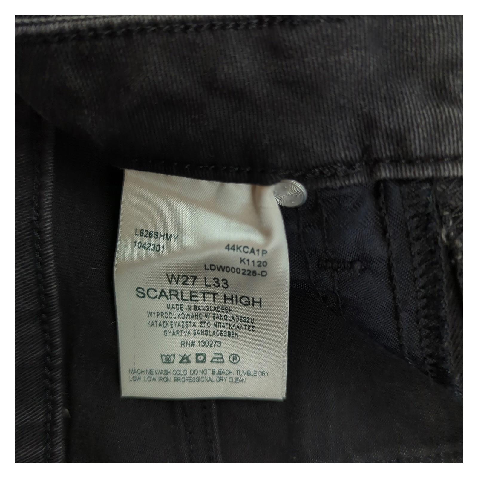 Lee Lee Scarlett High Skinny High Waist Jeans Black Women's 27/33 New With Tag JEANS RewearableUK