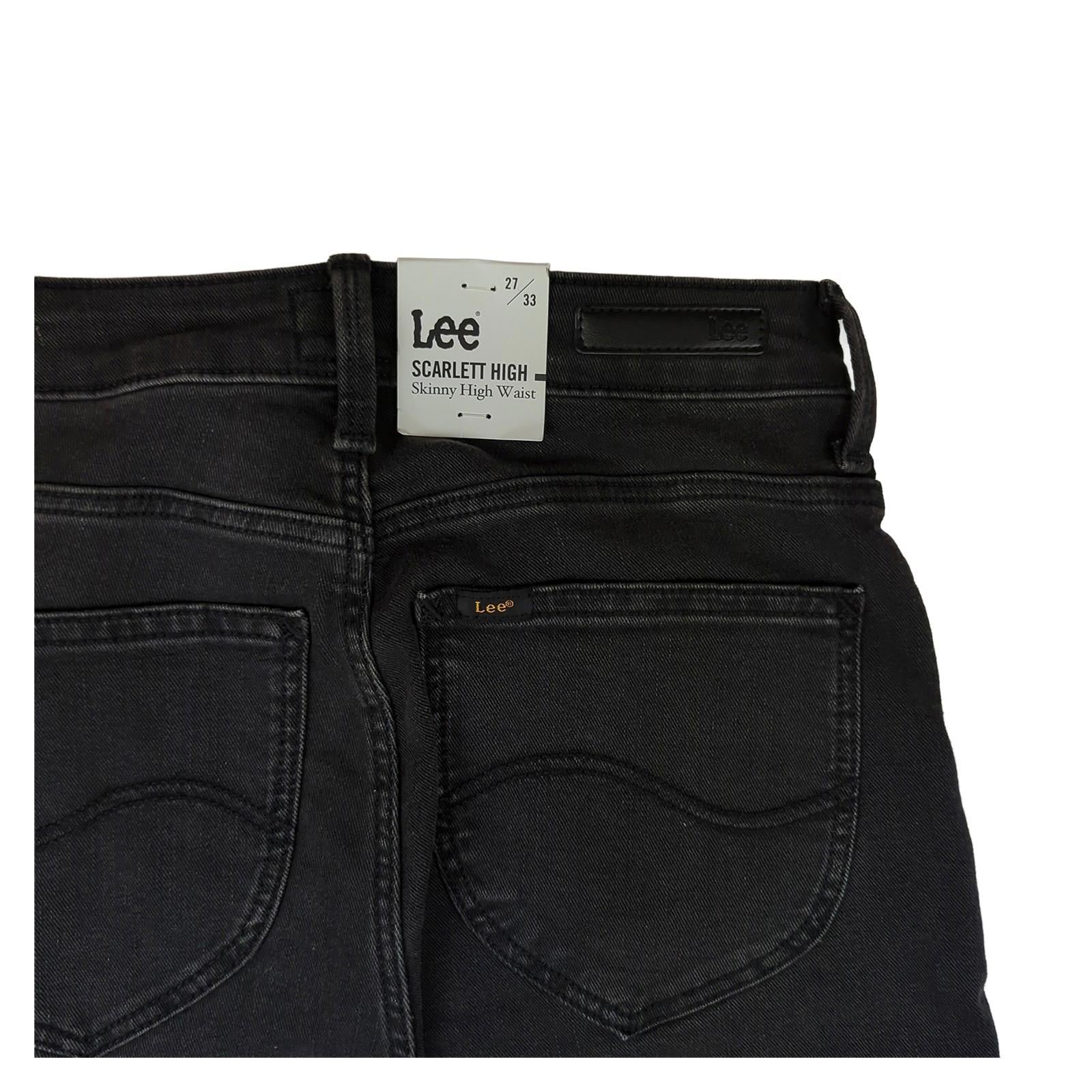 Lee Lee Scarlett High Skinny High Waist Jeans Black Women's 27/33 New With Tag JEANS RewearableUK