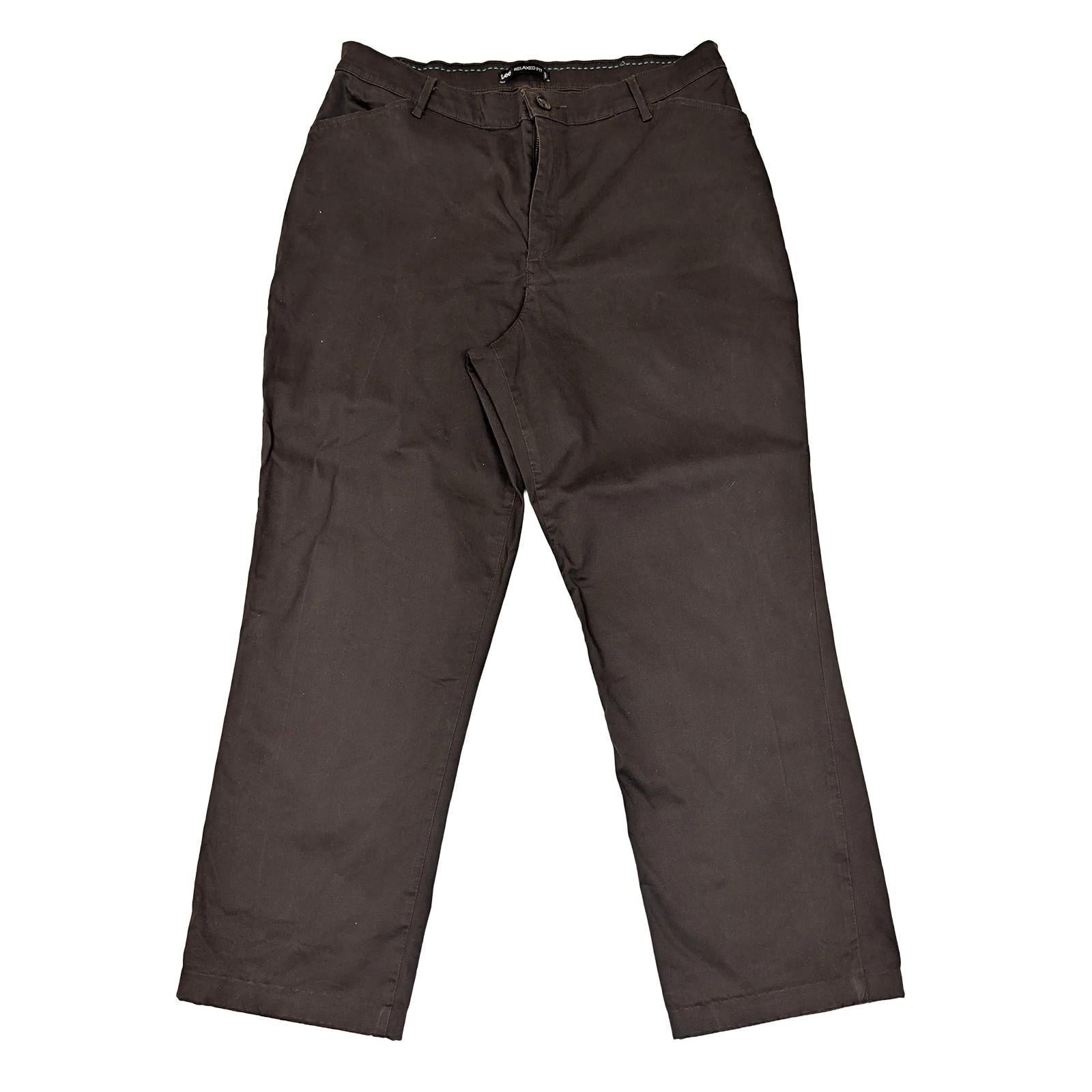lee women size 16 long brown cotton 5 pocket jeans style trousers chinos by Lee – | RewearableUK