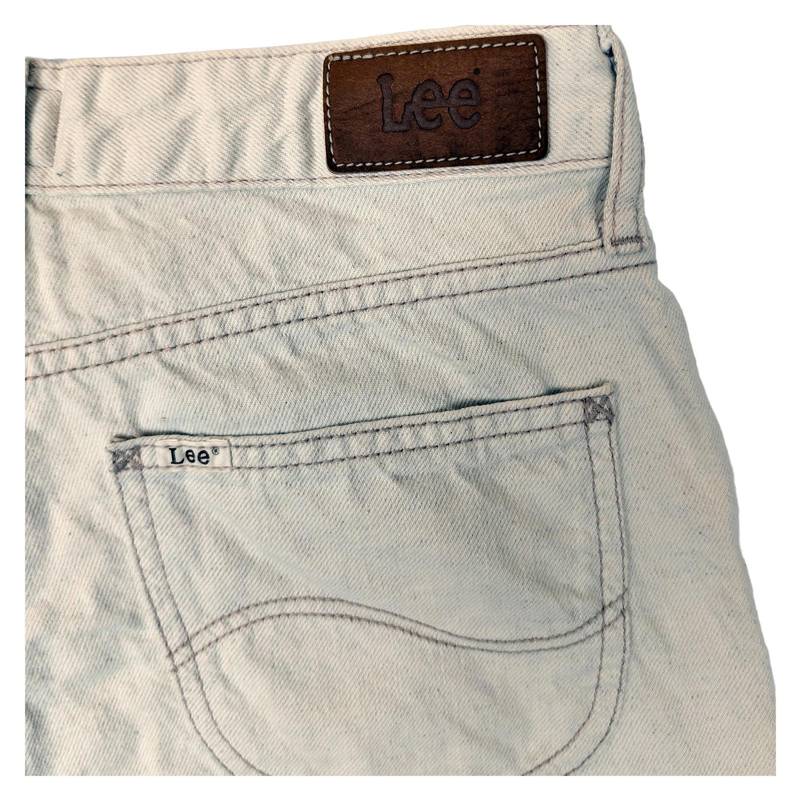 lee women size w26 l33 beige high rise wide leg button fly trousers jeans by Lee – | RewearableUK