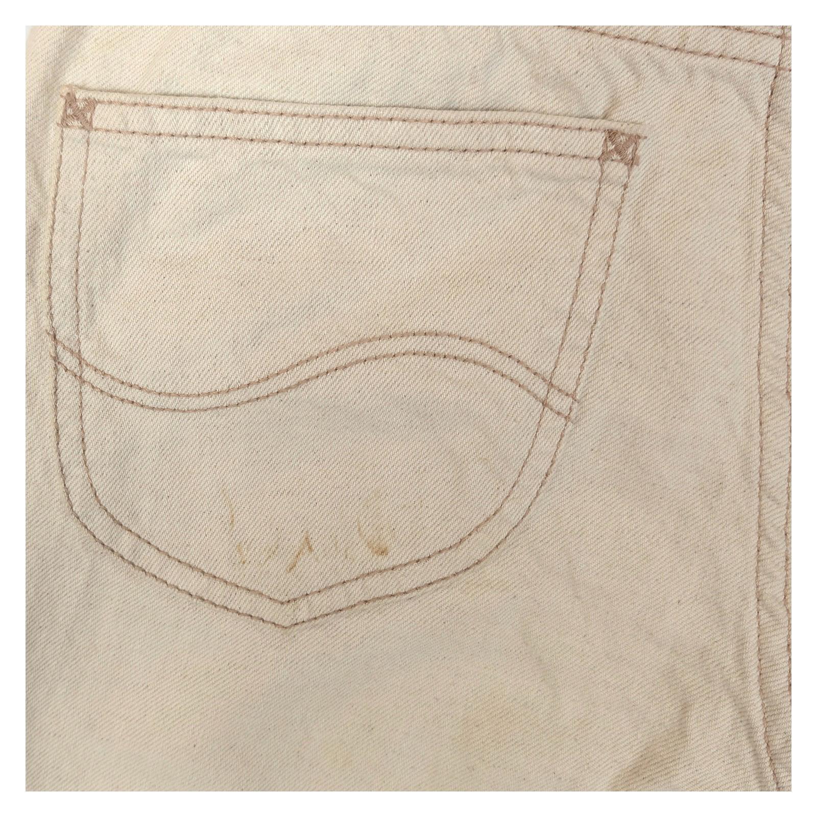 lee women size w26 l33 beige high rise wide leg button fly trousers jeans by Lee – | RewearableUK