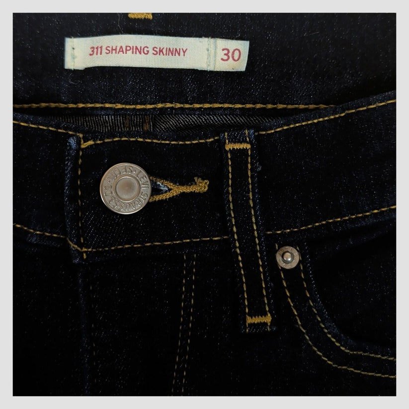 Levi's 311 Womens Black Shaping Skinny Jeans W30 L30 Stretch Denim by Levi's – | RewearableUK