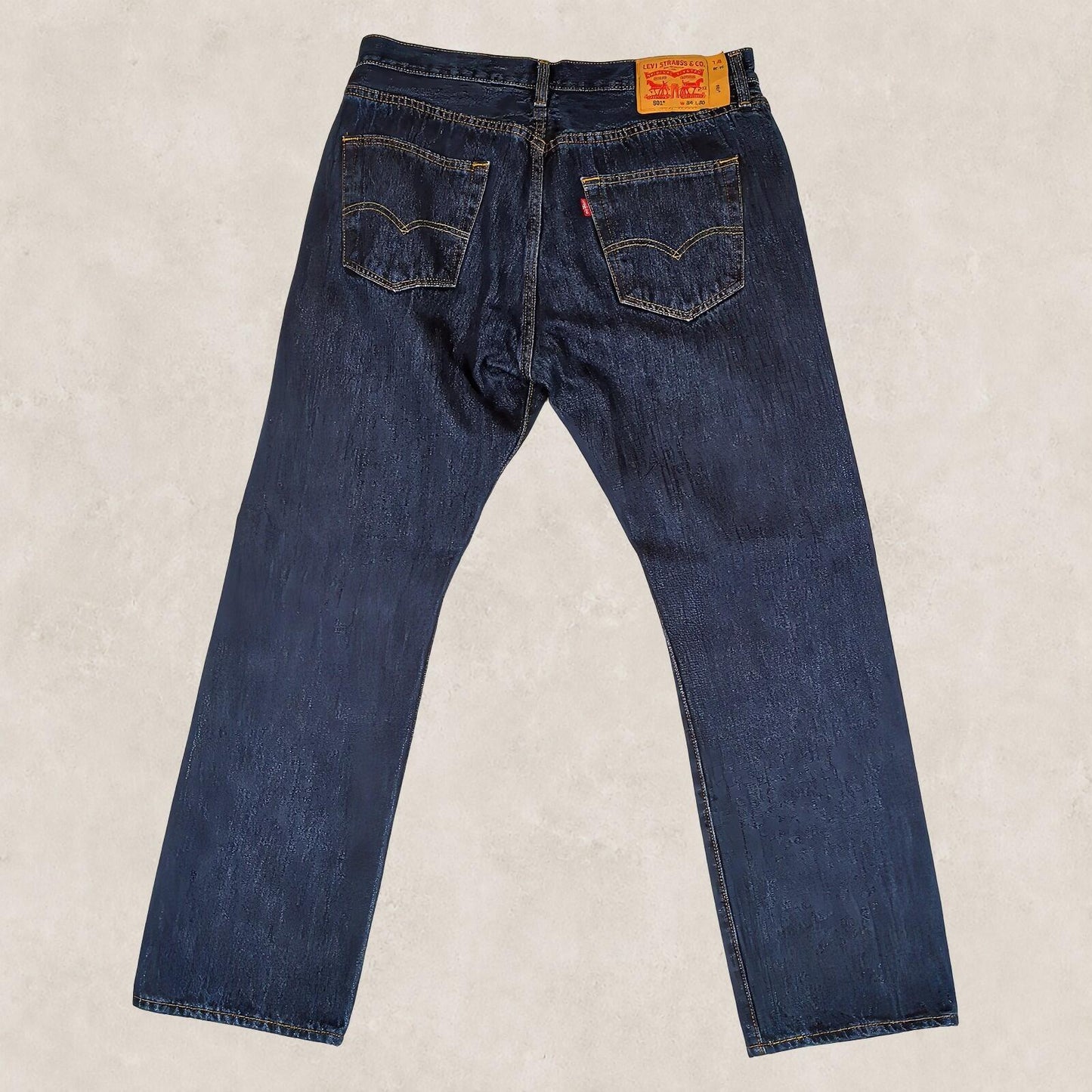 Levi's 501 Mens Dark Blue Straight Jeans W34 L30 Button Fly by Levi's – | RewearableUK