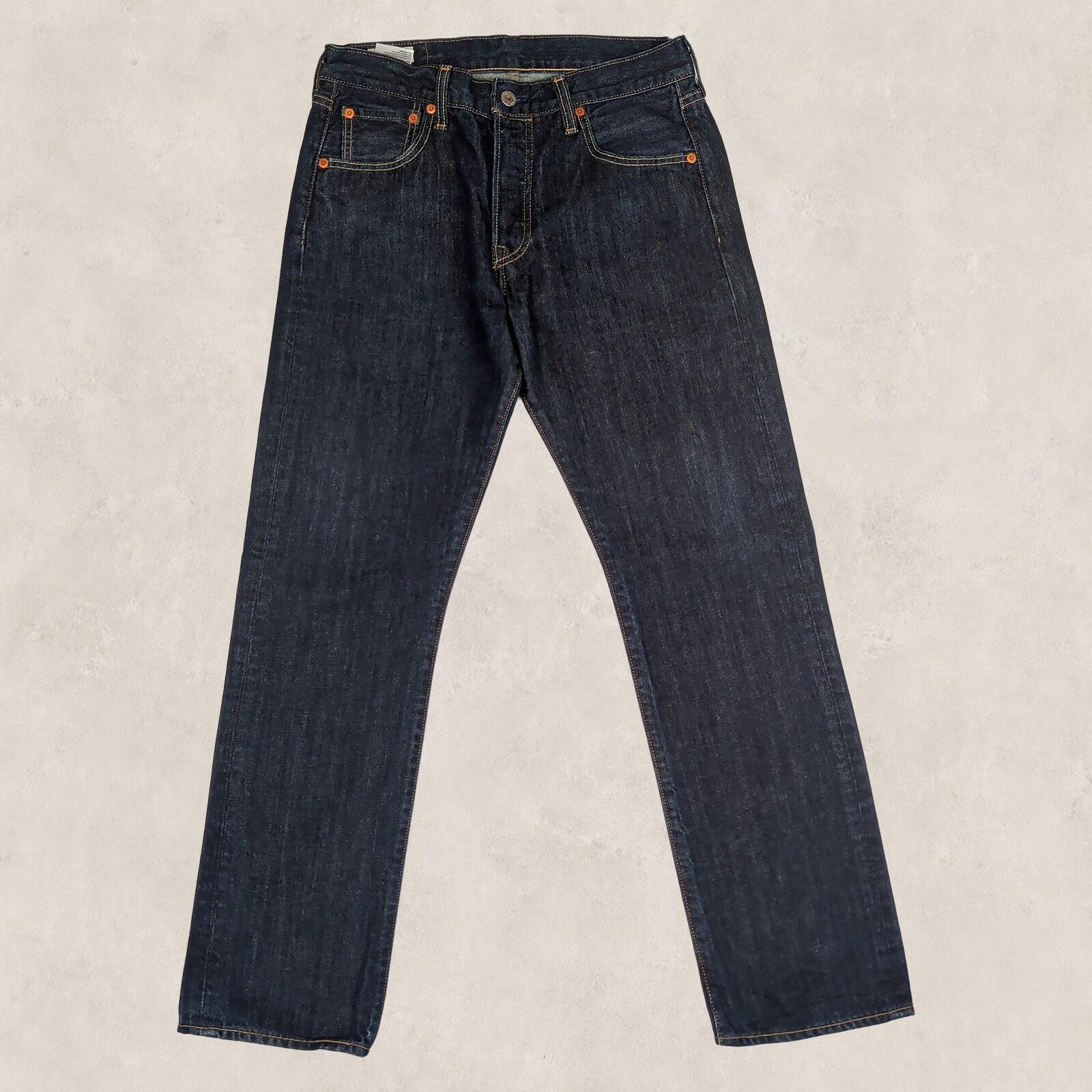 Levi's 501 Mens Jeans W30 L30 Dark Blue Straight Fit Denim by Levi's – JEANS | RewearableUK