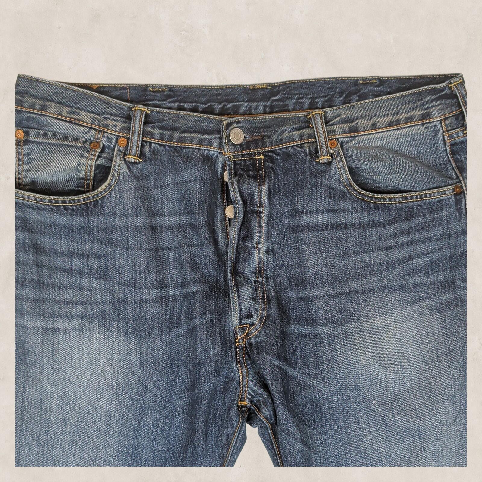 Levi's 501 Mens Jeans W38 L34 Blue Straight Leg Button Fly Denim by Levi's – JEANS | RewearableUK