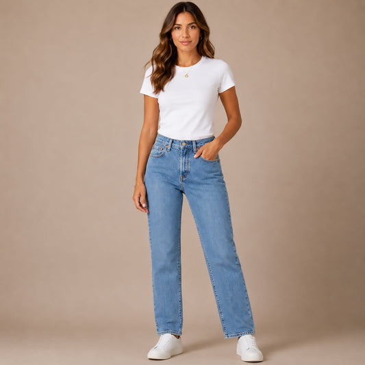 Levi’s 501 Premium Straight Jeans W28 L28 Light Blue Womens by Levi's – JEANS | RewearableUK