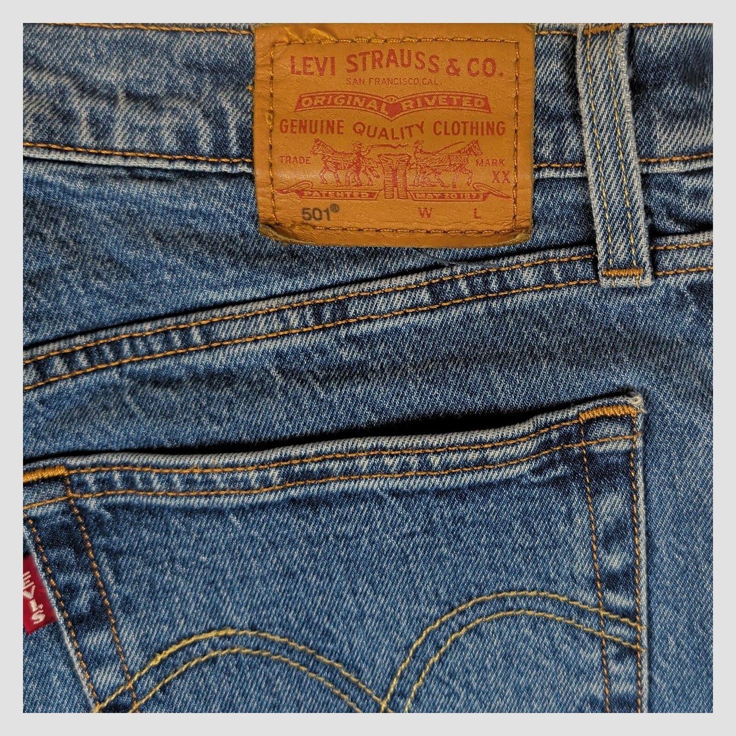 Levi's 501 Premium Womens Jeans W28 L28 Light Blue Acid Wash Straight by Levi's – JEANS | RewearableUK