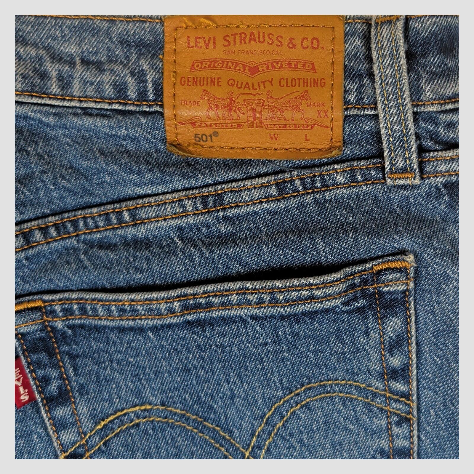 Levi's 501 Premium Womens Jeans W28 L28 Light Blue Acid Wash Straight by Levi's – JEANS | RewearableUK