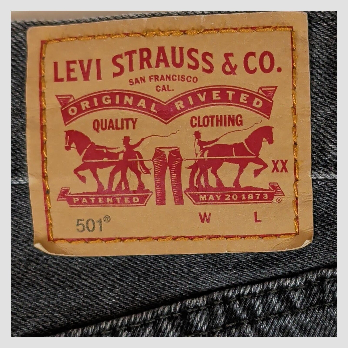 Levi’s 501 Womens Black Washed Straight Leg Jeans W28 L30 Raw Hem Denim by Levi's – | RewearableUK