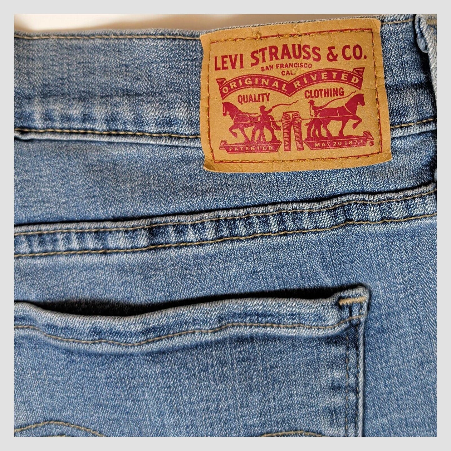 Levi’s 505 Straight Womens Light Wash Jeans W33 L30 Blue Denim Regular by Levi's – | RewearableUK
