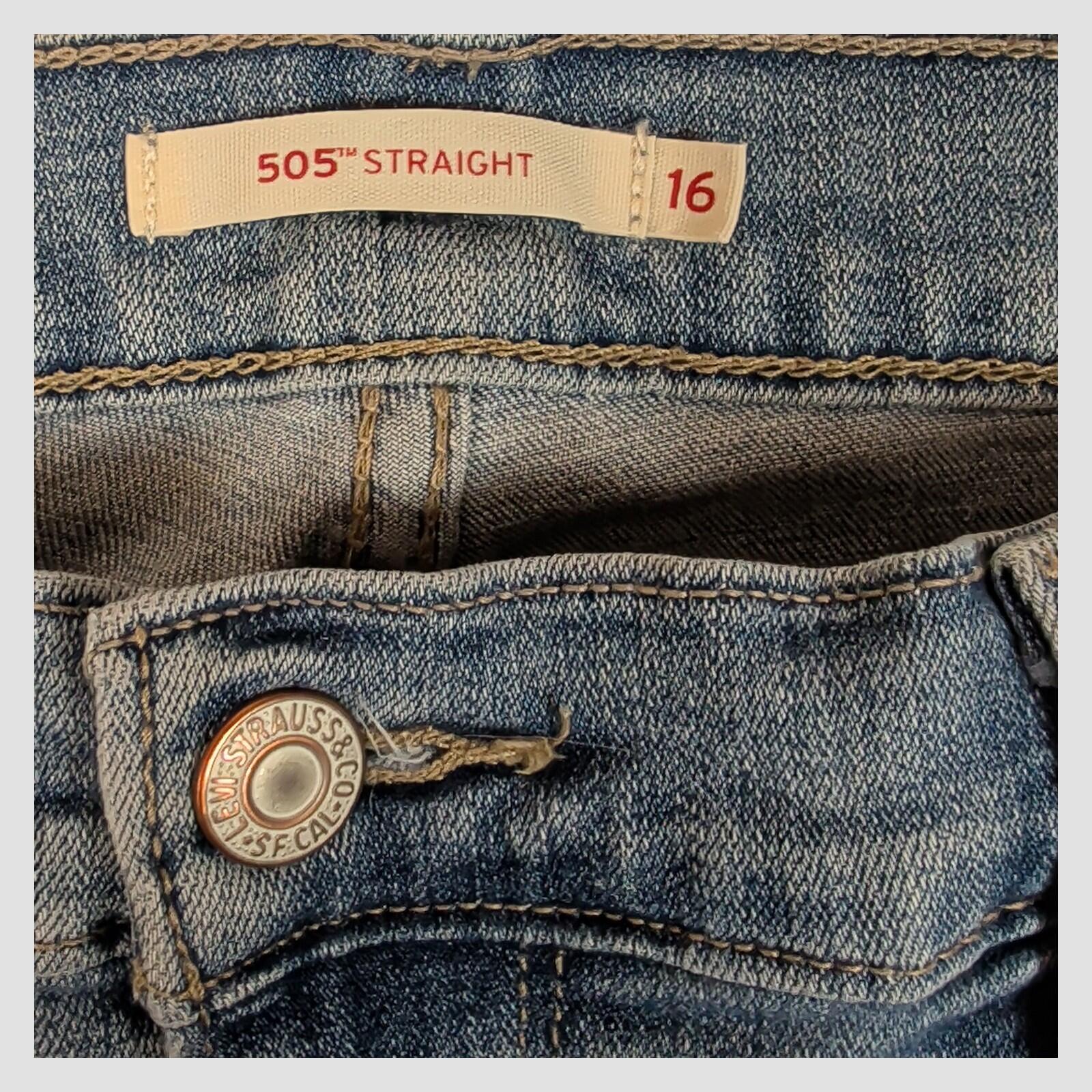 Levi’s 505 Straight Womens Light Wash Jeans W33 L30 Blue Denim Regular by Levi's – | RewearableUK